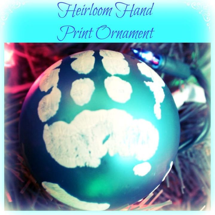 children s hand print ornament, crafts, seasonal holiday decor, Little Handprint
