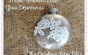 Painted Lace Glass Ornaments