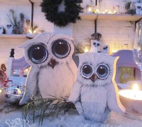 a woodland christmas, crafts, repurposing upcycling, seasonal holiday decor, 18 hand painted white owls