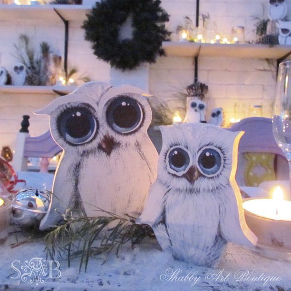 a woodland christmas, crafts, repurposing upcycling, seasonal holiday decor, 18 hand painted white owls