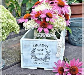 french crate project, flowers, gardening, The base layer of Annie Sloan Chalk Paint is Louis Blue