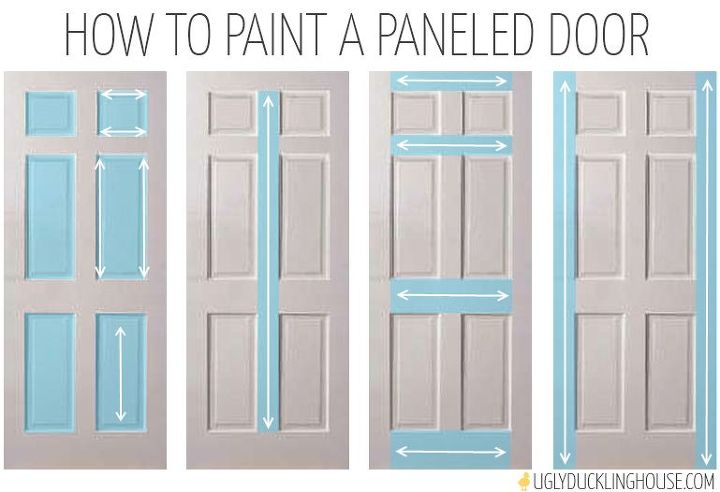 how to paint a paneled door, doors, painting