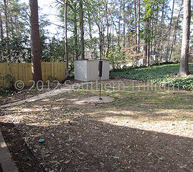 transformation of the backyard for bird lovers, gardening, landscape, outdoor living, ponds water features, Before view across the backyard