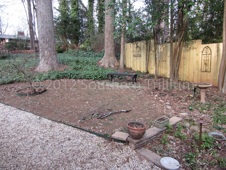 transformation of the backyard for bird lovers, gardening, landscape, outdoor living, ponds water features, Before view of the sitting area and pondless water feature location