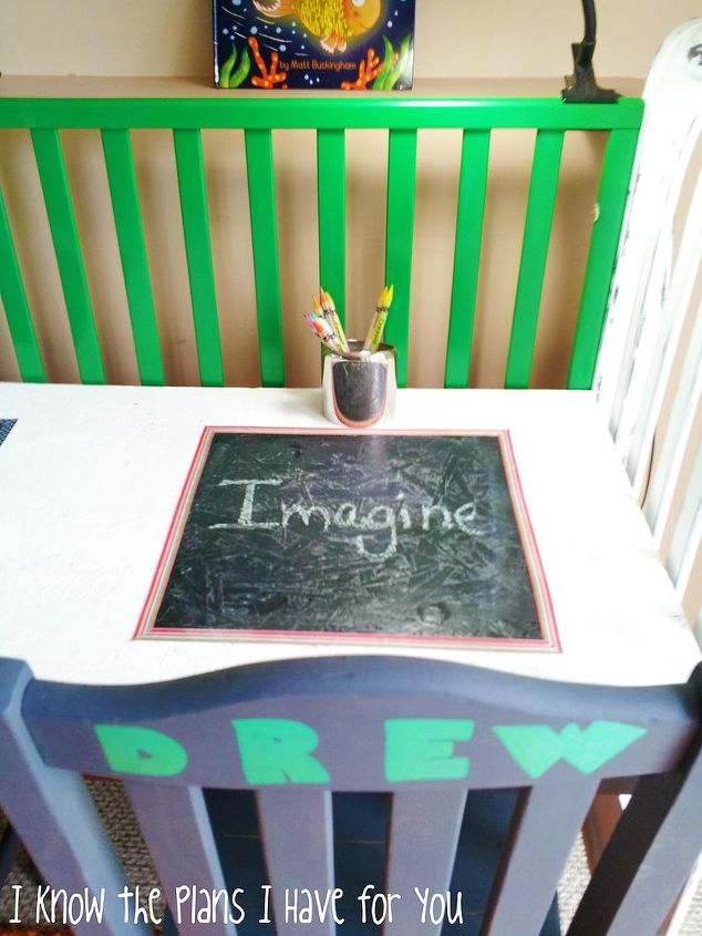 crib turned craft station, painted furniture, repurposing upcycling