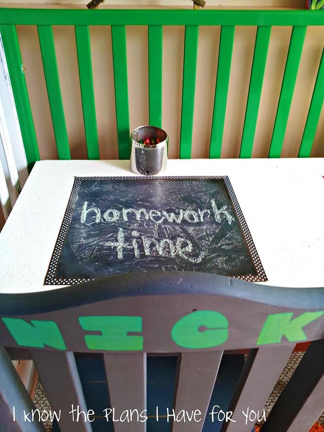 crib turned craft station, painted furniture, repurposing upcycling