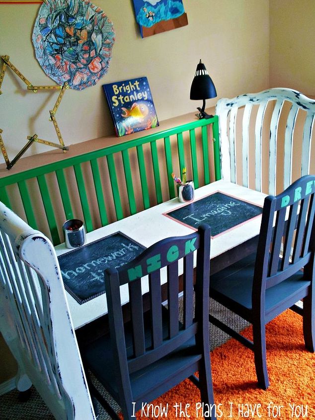 crib turned craft station, painted furniture, repurposing upcycling