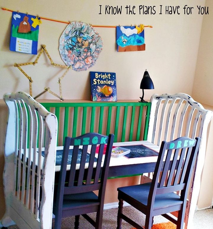 crib turned craft station, painted furniture, repurposing upcycling
