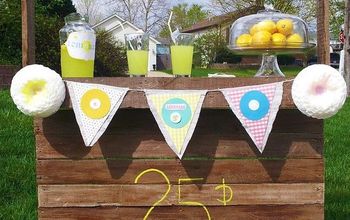 My round 3 American Crafter Challenge! This weeks theme was "Spring" so I made a Pallet Lemonade Stand!