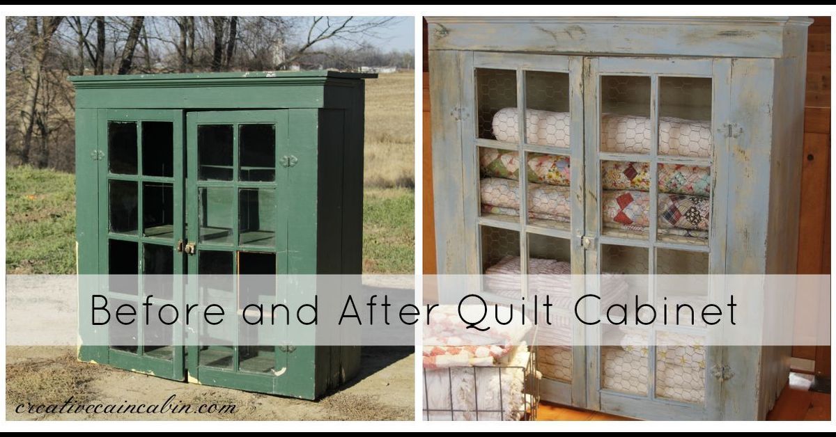 Turn An Old 1990 S Cabinet Into A Cur Quilt Hometalk