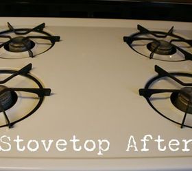diy scrubbing cleanser, cleaning tips, Stove top after