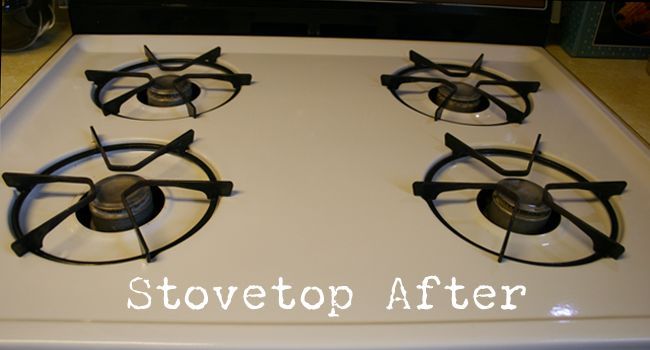 diy scrubbing cleanser, cleaning tips, Stove top after