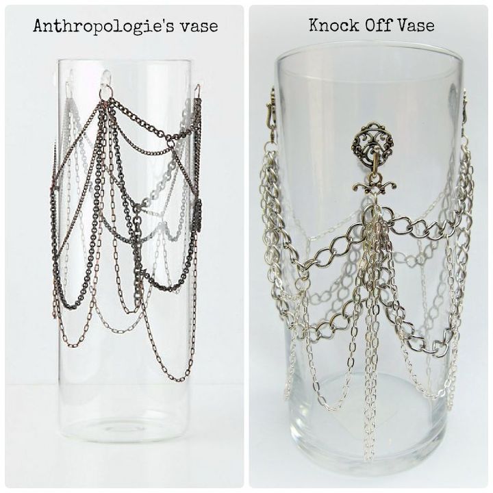 knock off anthropologie chained vase, crafts, flowers