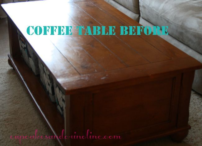 chalkboard coffee table redo from ho hum to fun and functional, chalk paint, chalkboard paint, painted furniture, Coffee table before