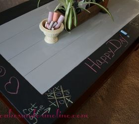 chalkboard coffee table redo from ho hum to fun and functional, chalk paint, chalkboard paint, painted furniture, Fun for the kids and me