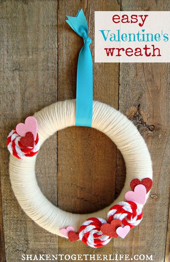 valentine s wreath with pipe cleaner rosettes, crafts, seasonal holiday decor, valentines day ideas, wreaths