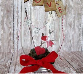 valentine mason jar craft, crafts, mason jars, seasonal holiday decor, valentines day ideas