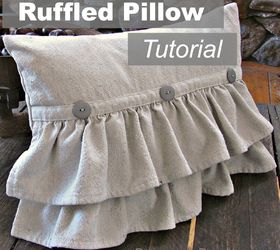 ruffled pillow tutorial, crafts