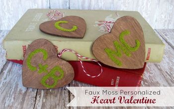 Creando un adorno de corazón personalizado de musgo falso #valentinesday