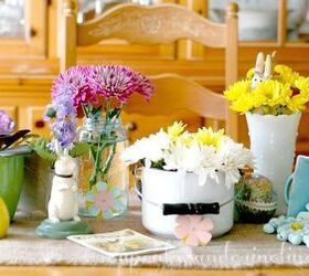 springtablescape for a kid friendly table, easter decorations, seasonal holiday d cor, Finished Tablescape