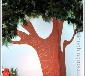modern tree mural for a little girl s room, painting