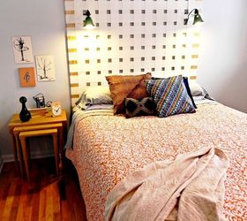 diy woven headboard from vertical blinds, bedroom ideas, home decor, repurposing upcycling, This giant woven headboard was made with old vertical blinds
