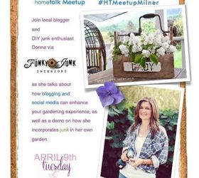 hometalk meetup in langley bc canada my garden junk goes live at milner village, container gardening, gardening, My own deets More at