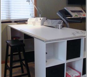 diy craft table, craft rooms, diy, painted furniture, 3x6 and lots of storage