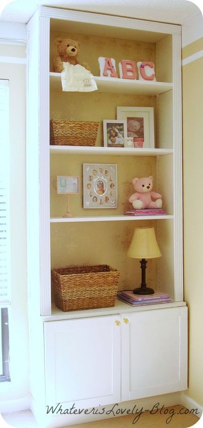 diy nursery built ins, bedroom ideas, diy, storage ideas, DIY Nursery Built In via WhateverisLovely Blog com