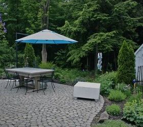 outdoor projects we have planned, curb appeal, outdoor living, back patio with cobbles