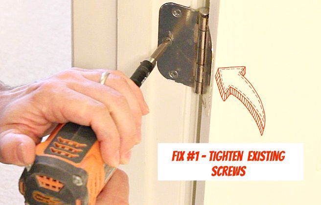 4 simple repairs for prehung interior doors, doors, home maintenance repairs, Fix 1 is to tighten existing screws