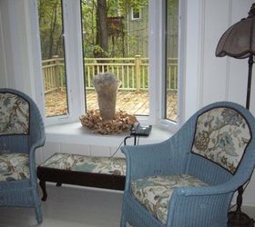 family cottage before and after, home improvement, living room ideas, painted furniture, wicker after