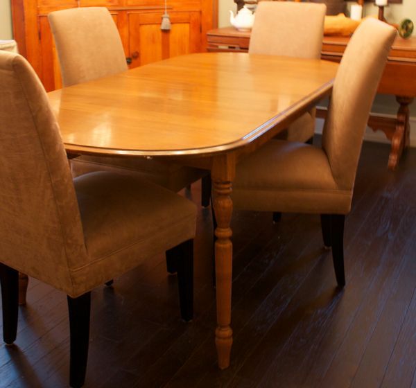 Slipcovers Dress Up Your Mess A Truly Ugly Table And Chairs Gets