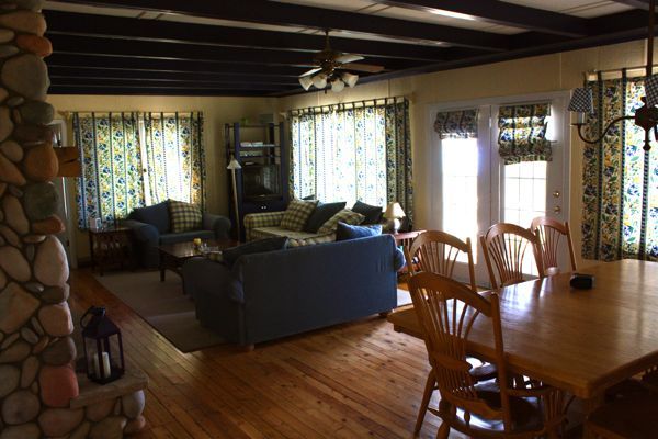 cottage before and after, bedroom ideas, doors, home decor, living room ideas, Cottage before This space had a great layout but the dark beams were bringing the ceiling down and making everything feel closed in