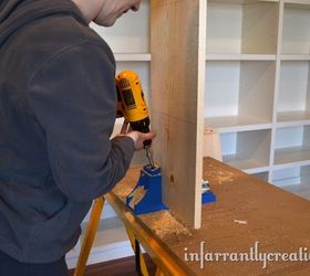 large craft table, diy, painted furniture, woodworking projects