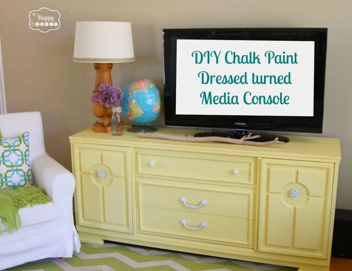 diy chalk painted dresser turned media cabinet, chalk paint, painted furniture