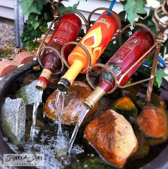 i want to make a water fountain inspiration and a plea for help, This quirky wine bottle water feature was shot in Ohio with my iPhone