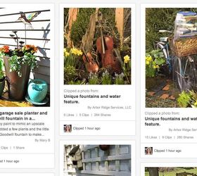 i want to make a water fountain inspiration and a plea for help, And then there s my HomeTalk water feature clipboard check it out at