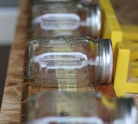 diy mason jar storage tutorial using vintage yardsticks, crafts, mason jars, repurposing upcycling