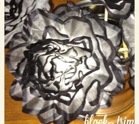 coffee filter flowers, crafts, Black Trim Originally made for a Zombie Themed Wedding These flowers will line the aisle that the bride walks down