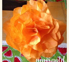 coffee filter flowers, crafts, Marigold These flowers were originally made for a Day of the Dead Themed Wedding These flowers were used on both the tables and the Ofrienda