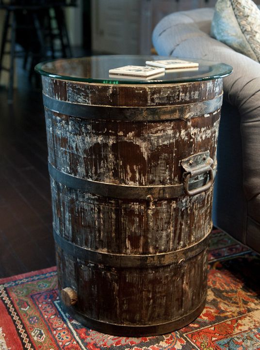 decorating with wood barrels, home decor
