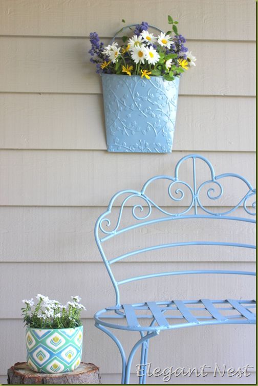 the blue friday girls, outdoor furniture, outdoor living, painted furniture, Painted pretty bench