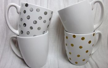 DIY Polka Dot Coffee Mugs