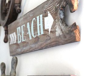 diy beach sign using reclaimed wood, crafts, home decor, painting, pallet, repurposing upcycling