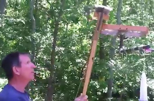 diy bird feeder station, diy, how to, outdoor living, Here s a view of the diy child helper bird feeder that allows kids to add seed to the tall platform feeder