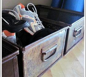 shoe storage made from repurposed aircraft part carriers, cleaning tips, repurposing upcycling, Shoes shoes shoes
