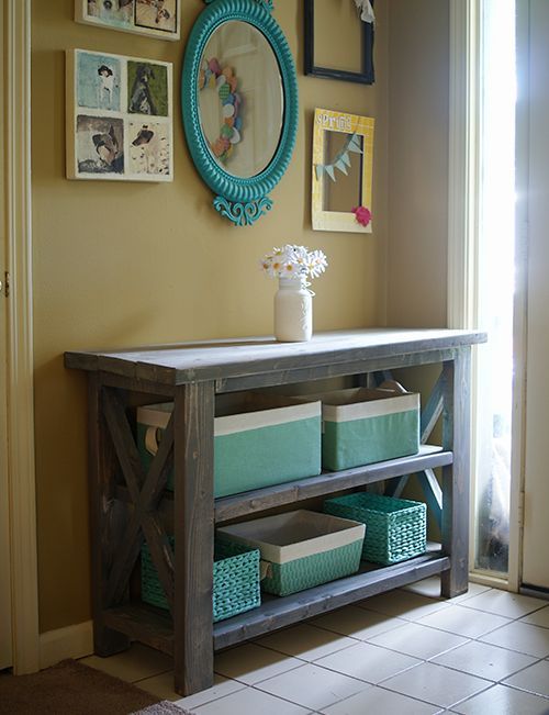 make a custom console table, diy, painted furniture, rustic furniture, woodworking projects
