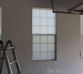 how to bug proof garage windows, garages, window treatments, windows, Attached a higher quality fabric shade