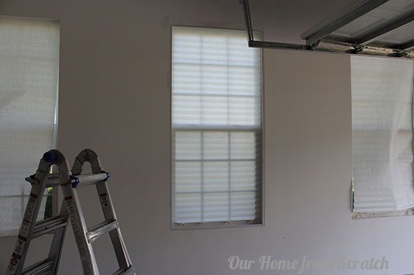 how to bug proof garage windows, garages, window treatments, windows, Attached a higher quality fabric shade